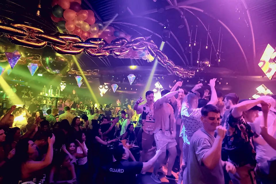 A packed dance floor at Lucifer Club in Pattaya